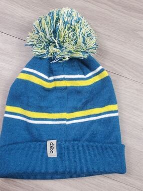 BOCO Gear Pom Pom Beanie Blue Yellow White One Size